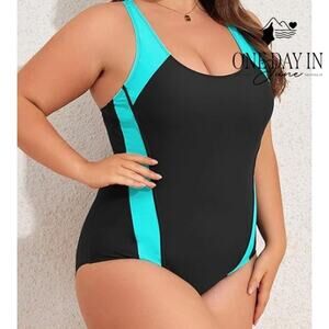 Aqua Eve Plus Size One Piece Swimsuit Size 16W
